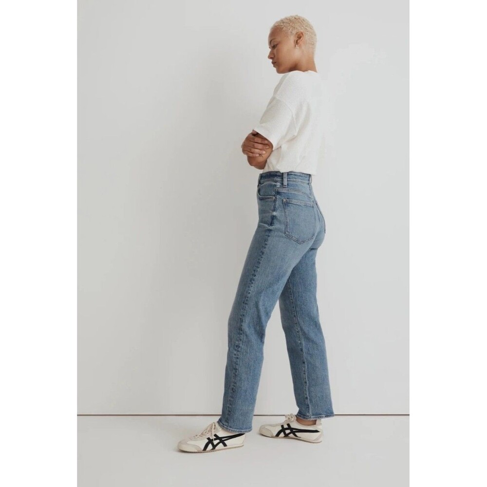Madewell Curvy 90s Straight Jeans Women's Size 30 Blue High Rise Denim - Picture 7 of 8
